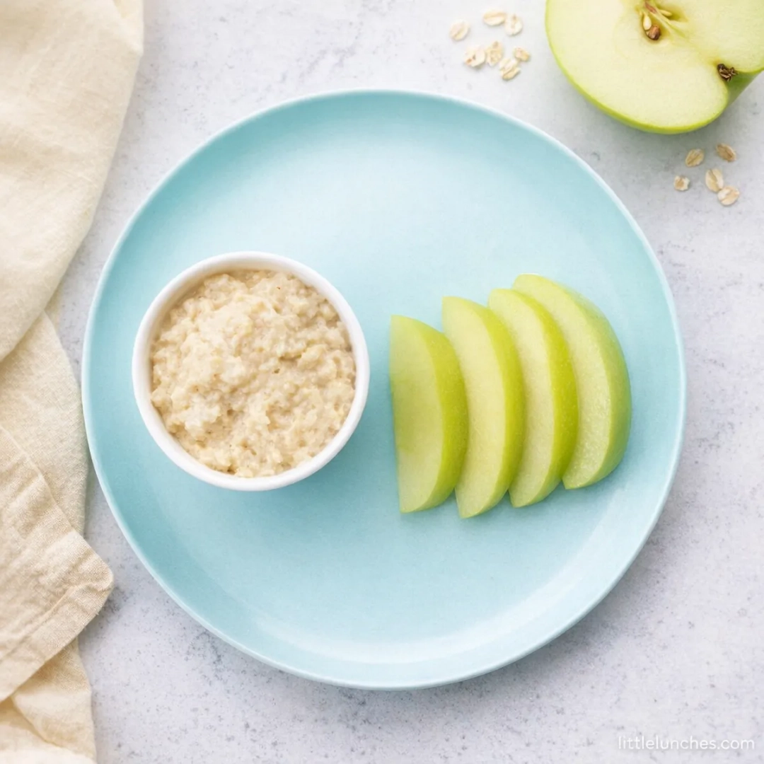 Avena de manzana y mantequilla de almendra