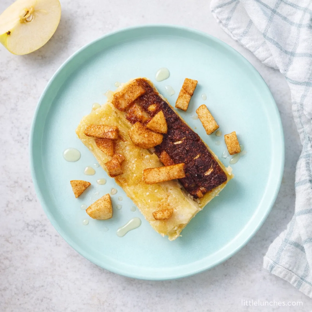 Enrollados de pan francés con manzana y canela