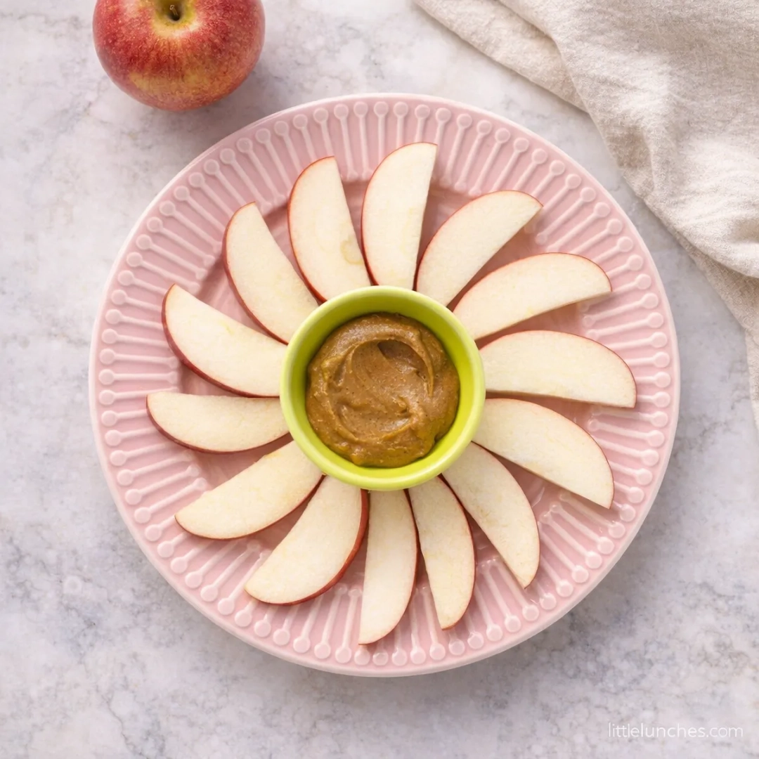 Manzanas y mantequilla de maní