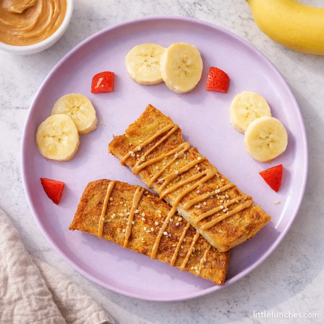 Tostada francesa de banano para bebé