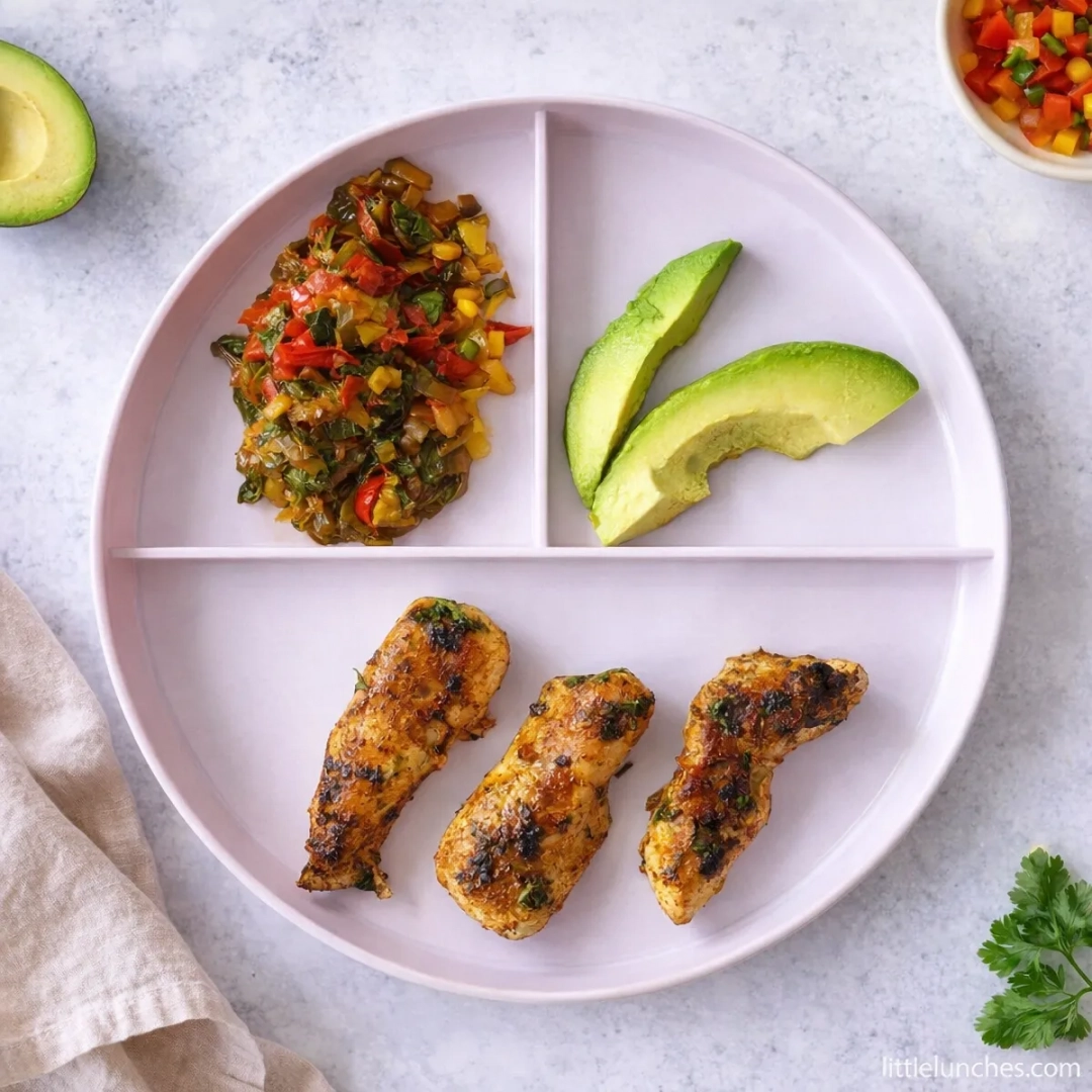 Fajitas de pollo para bebe