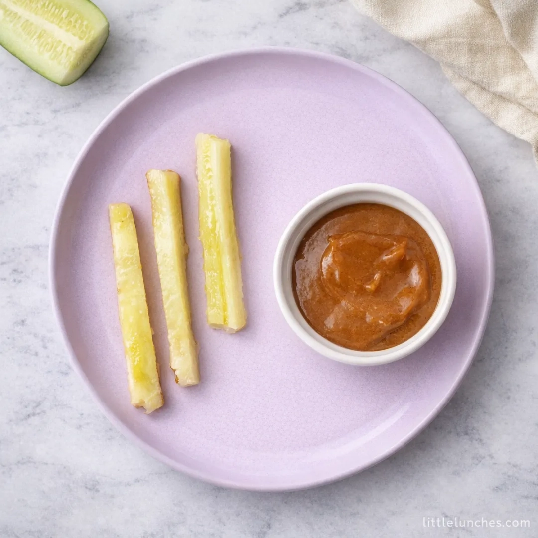 Banano con mantequilla de almendras y canela