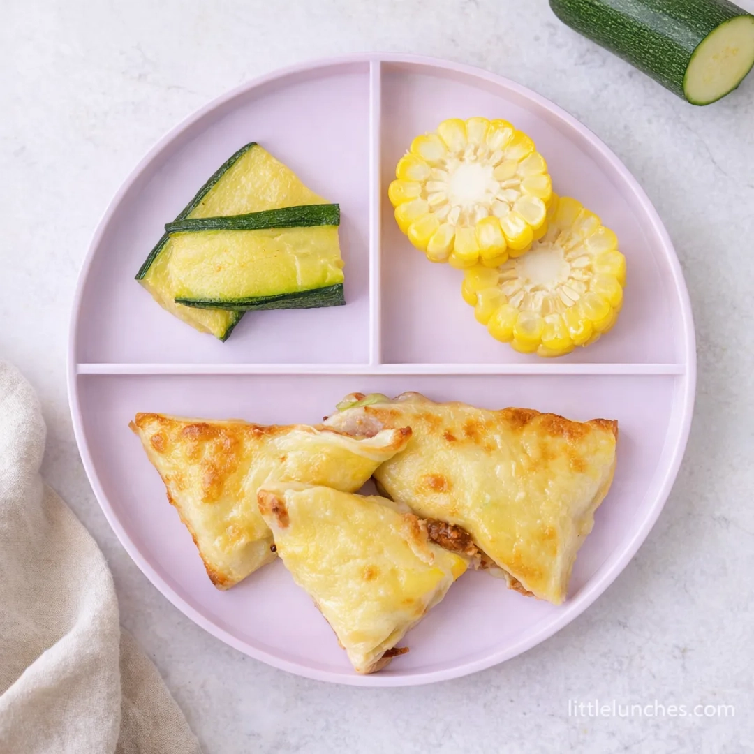 Black Bean Quesadilla with Corn and Zucchini (gf)