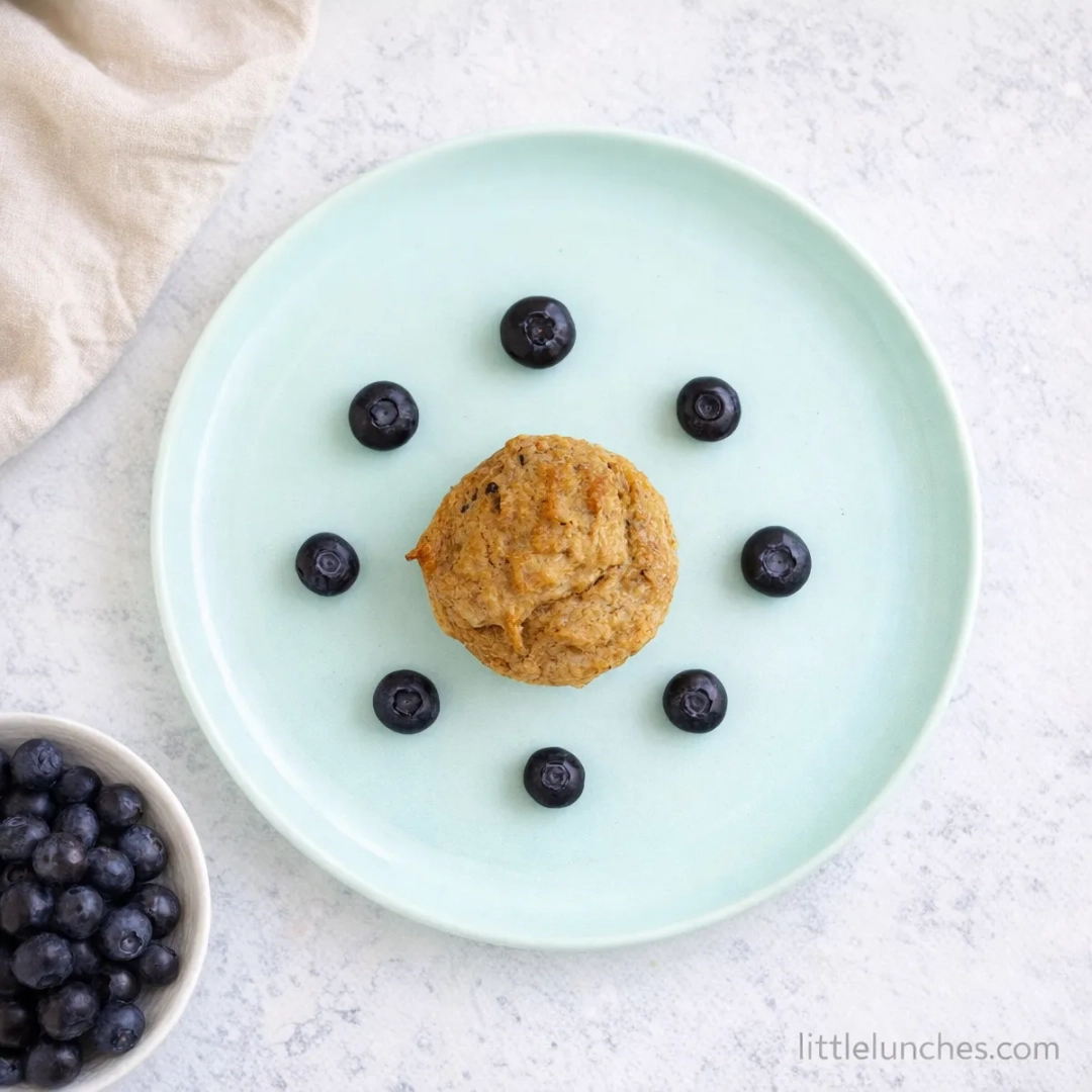 Muffins de banano y arándanos