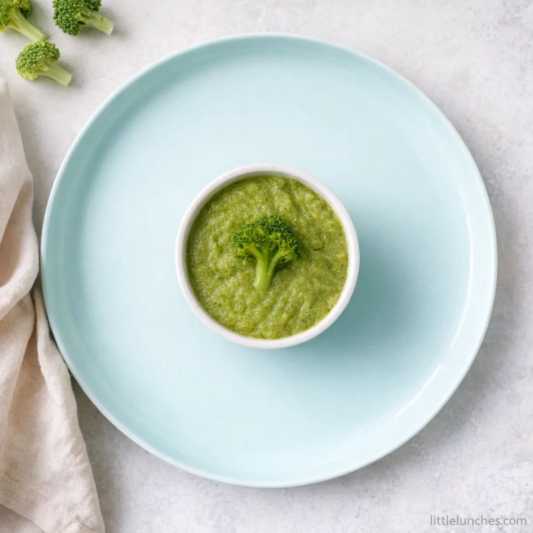 Puré de brócoli y manzana