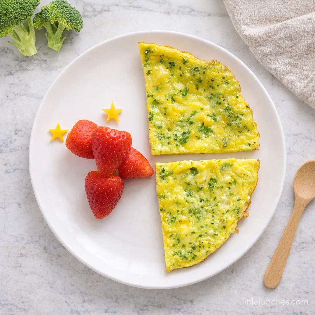 Pizza de huevo y brócoli