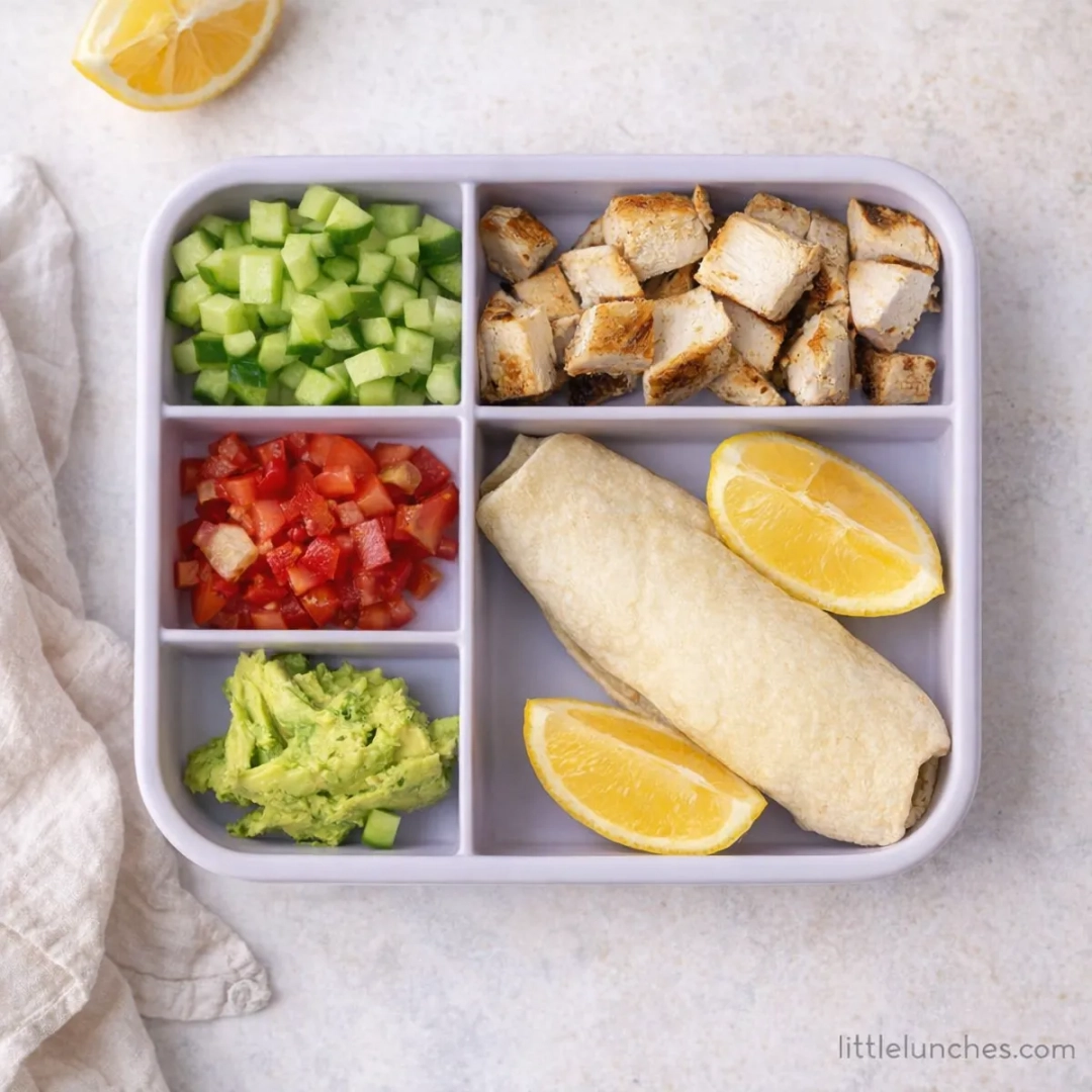 Build Your Own Chicken Taco Tortilla Lunchbox