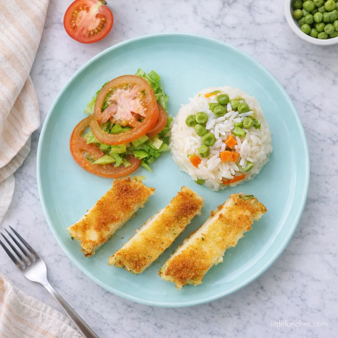 Chicken Milanese with Rice and Salad