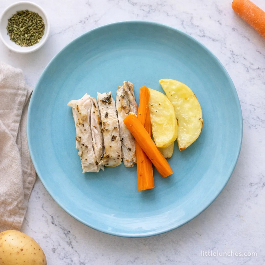 Pollo con papas y zanahoria