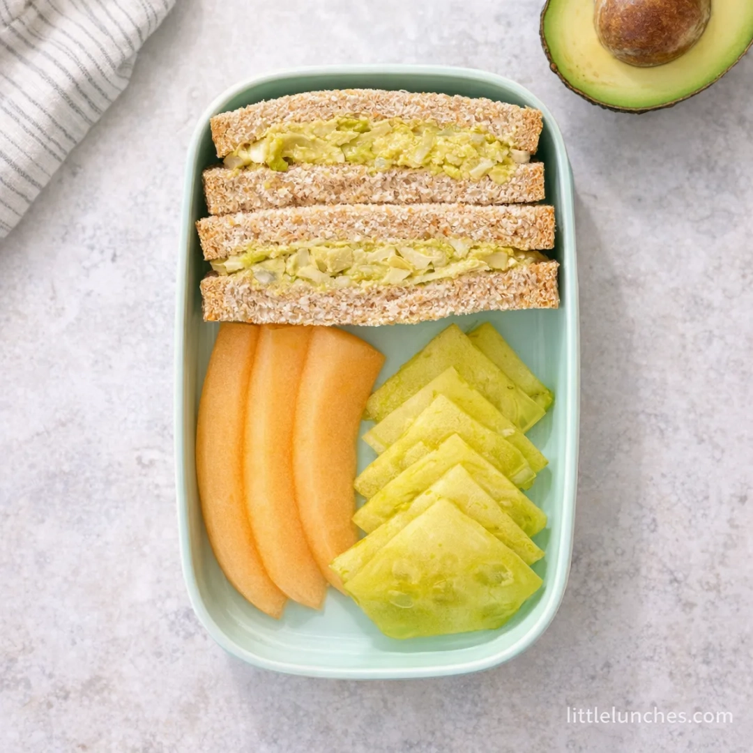 Chickpea Cucumber Sandwich and Fruit