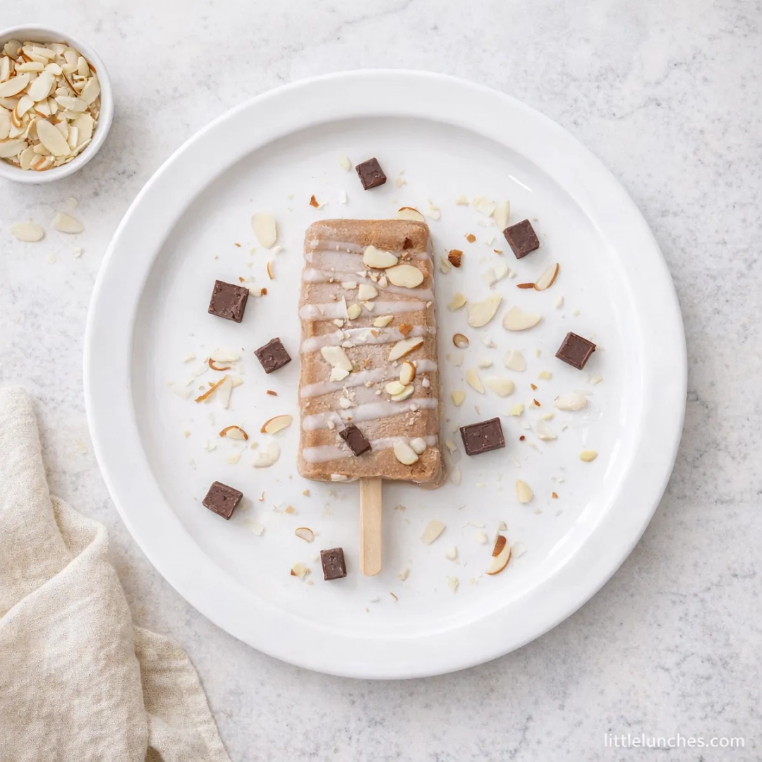 Paletas de yogurt chocolate y almendra