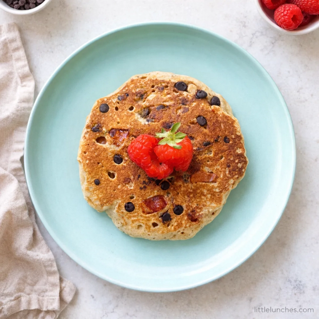 Panqueques de quinoa, chocolate, y fresa
