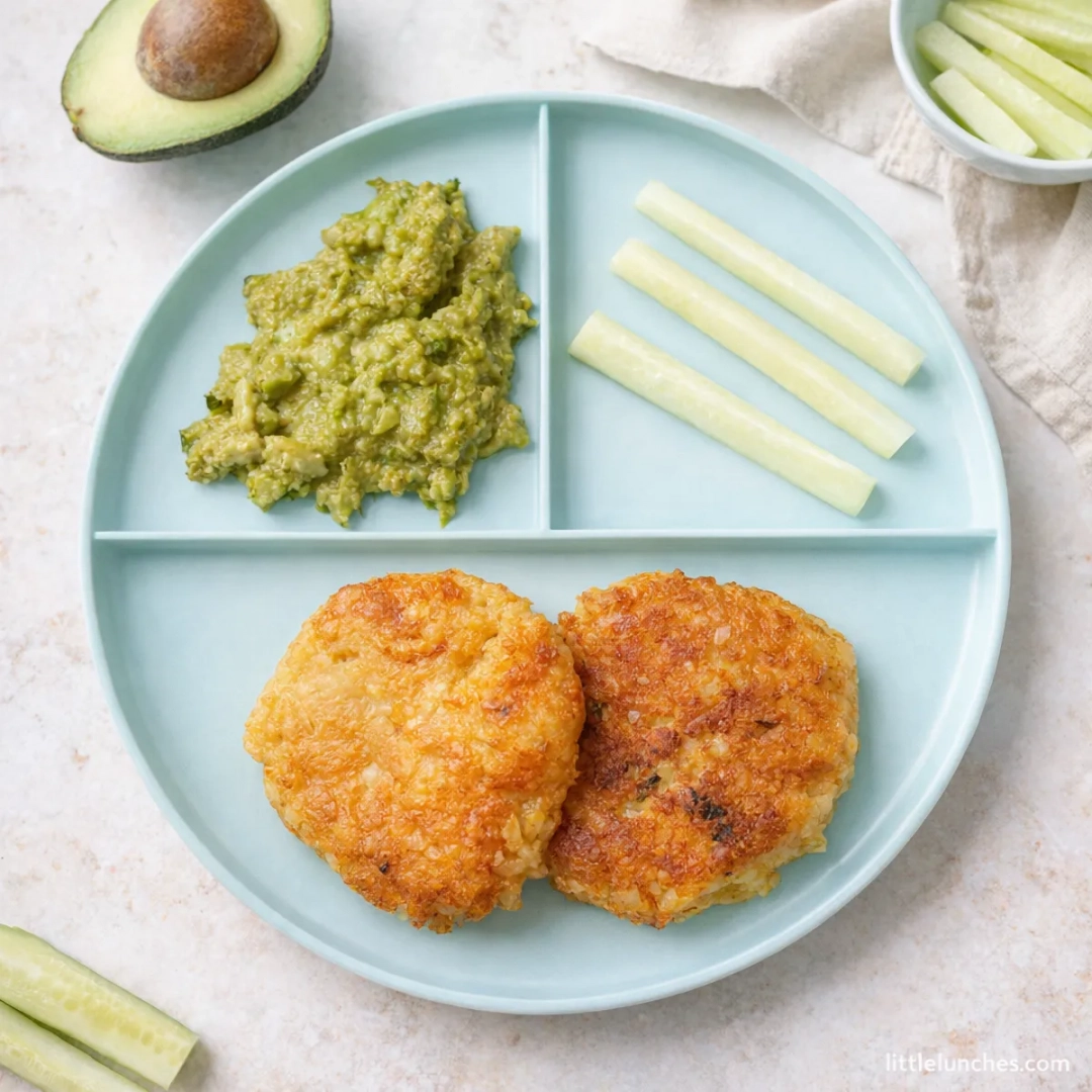Tortitas de bacalao con vegetales