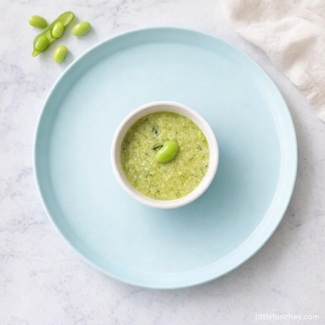 Puré de edamame y zucchini