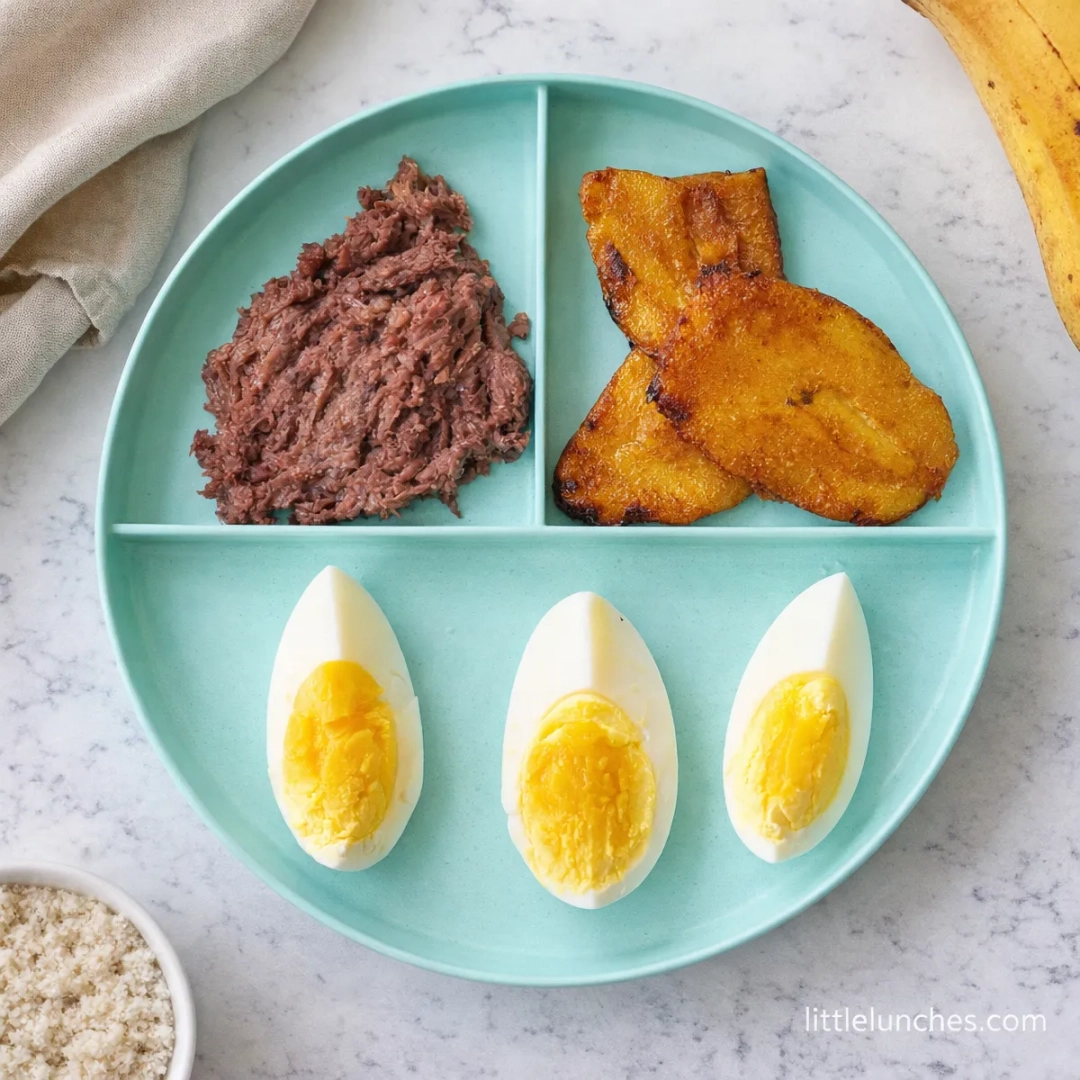 Huevos, frijoles, y plátanos