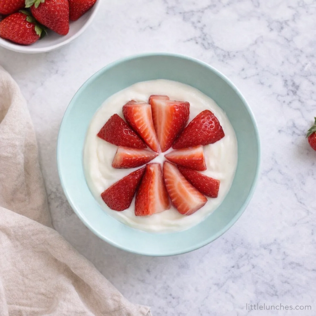 Yogur griego y fresas