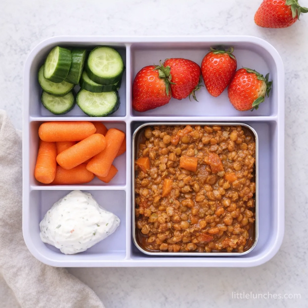 Lonchera de Sopa de Lentejas con Vegetales