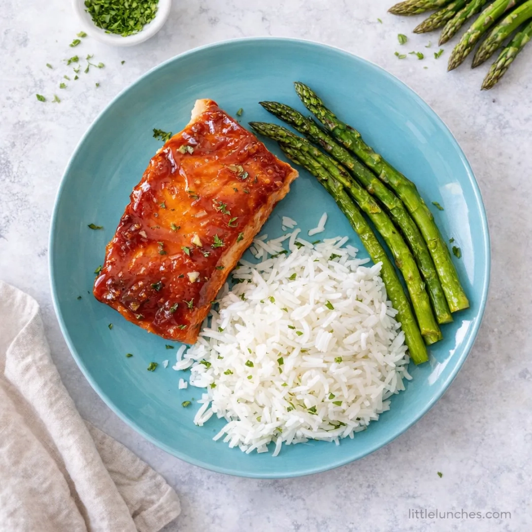 Salmón glaseado con miel