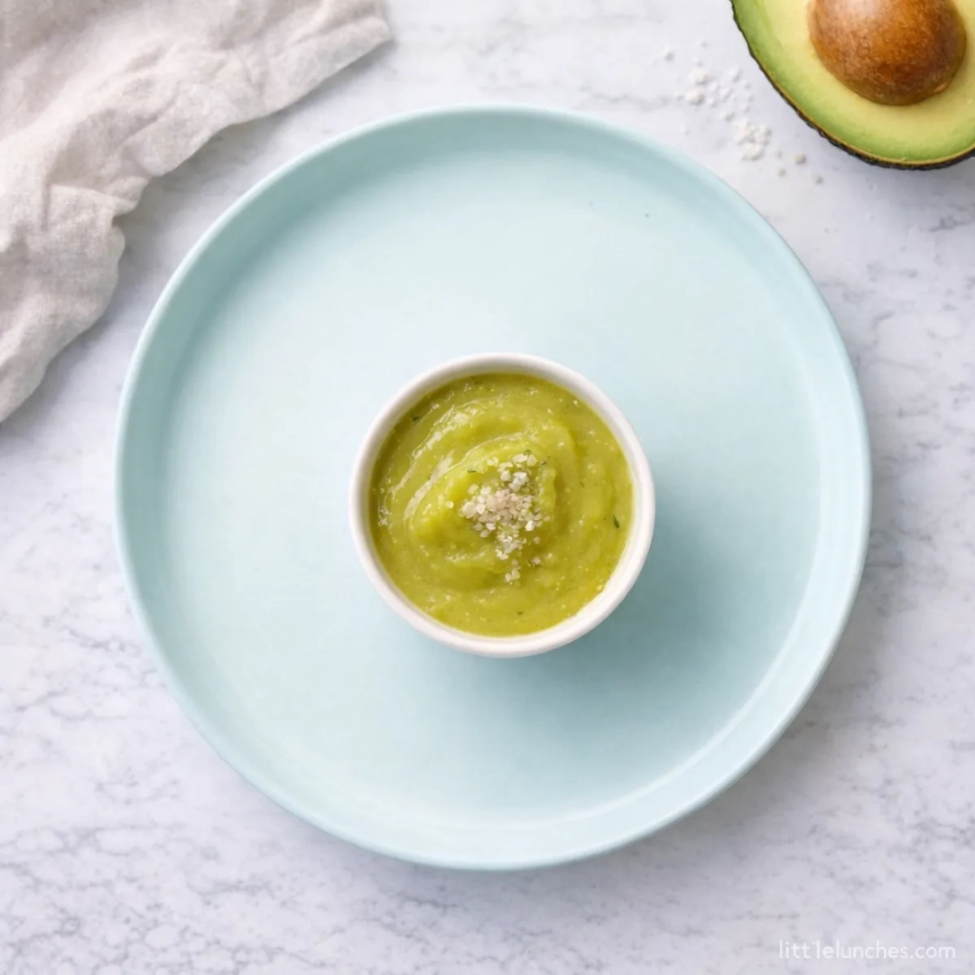 Puré de kiwi, mango y aguacate