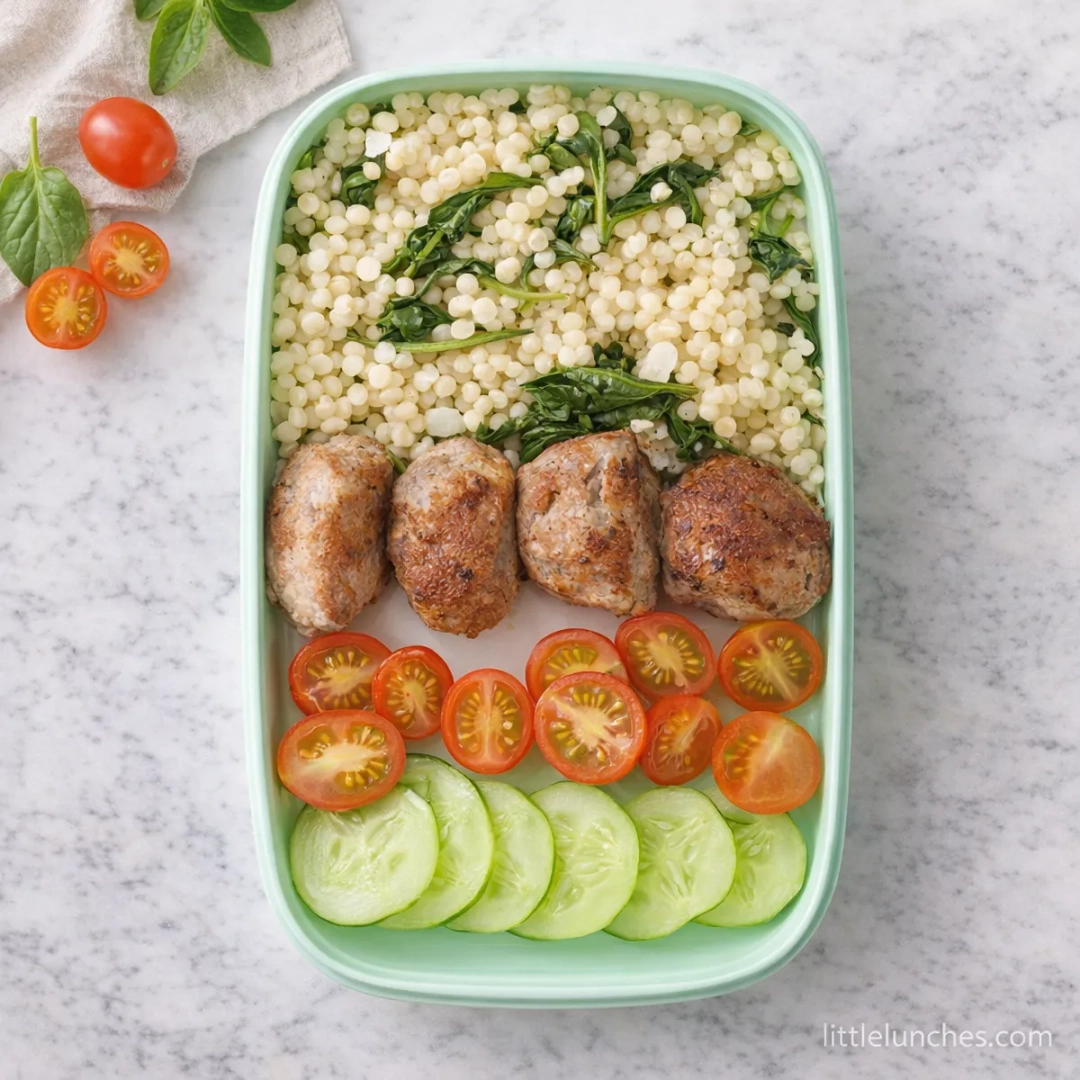 Albóndigas de cordero con cuscús y ensalada