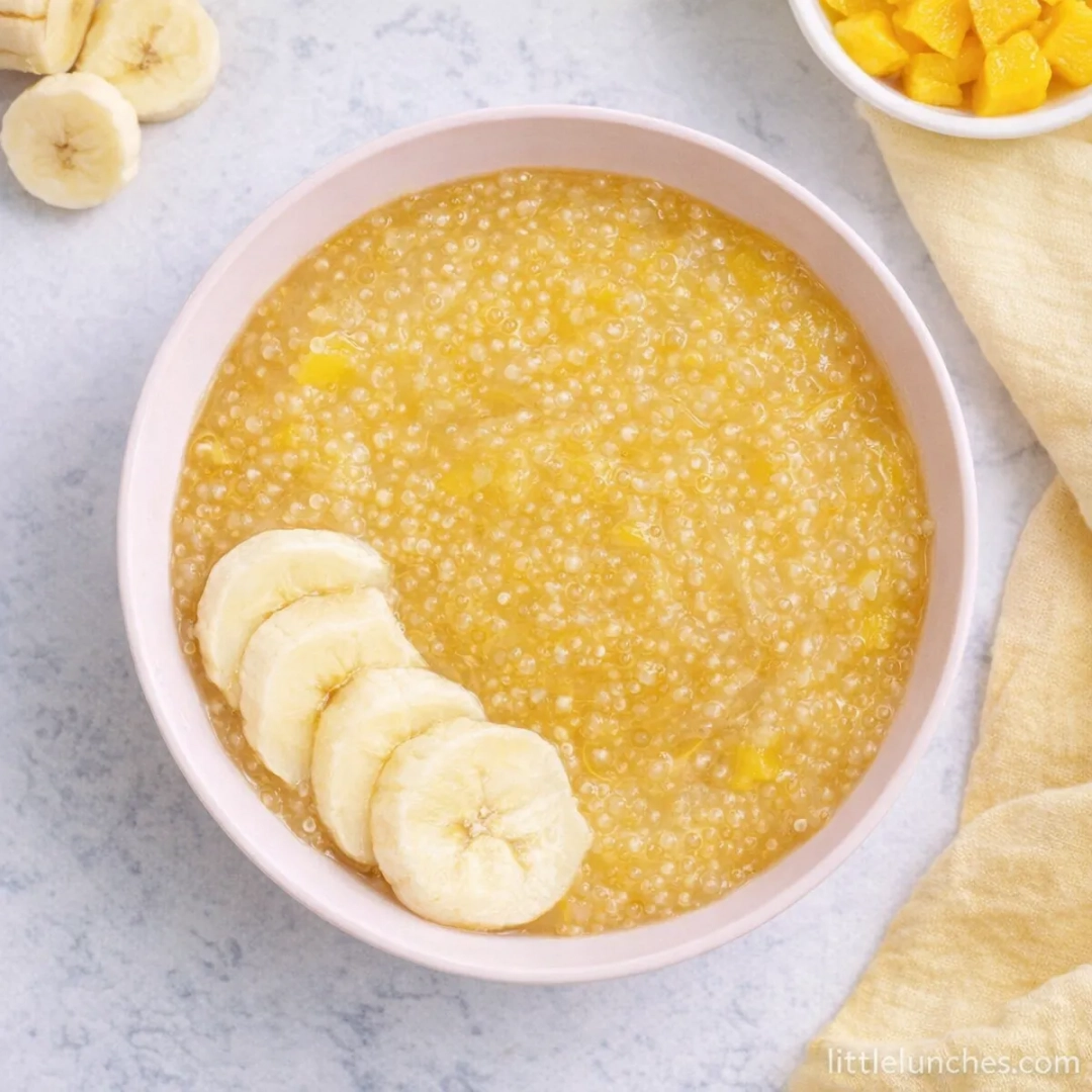 Gachas de quinoa, mango, y banano