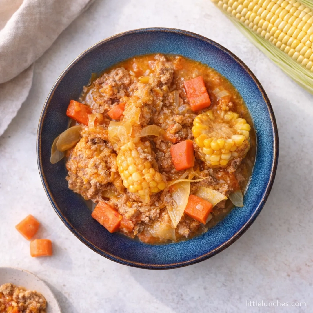 Sopa de albóndigas y verduras