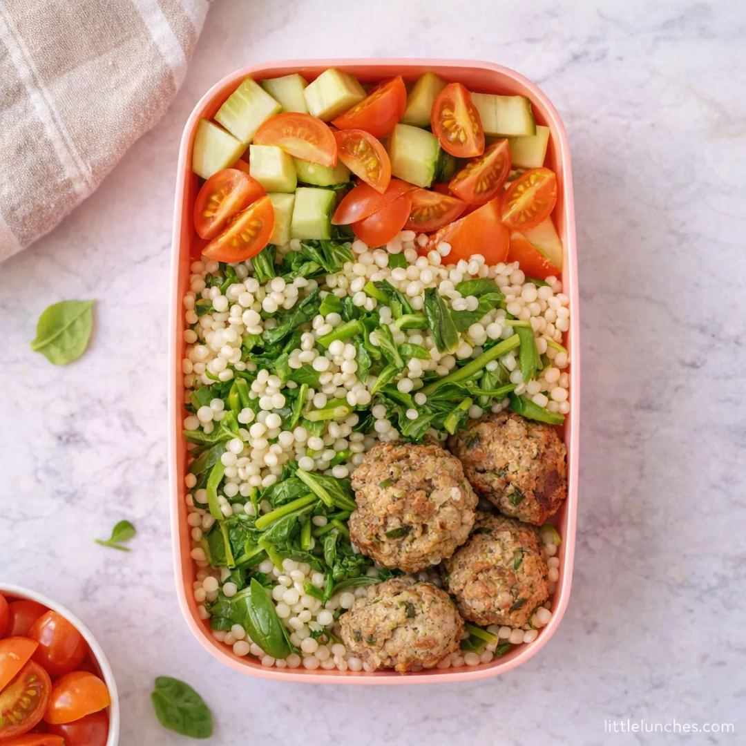 Meatballs, Couscous, and Veggies