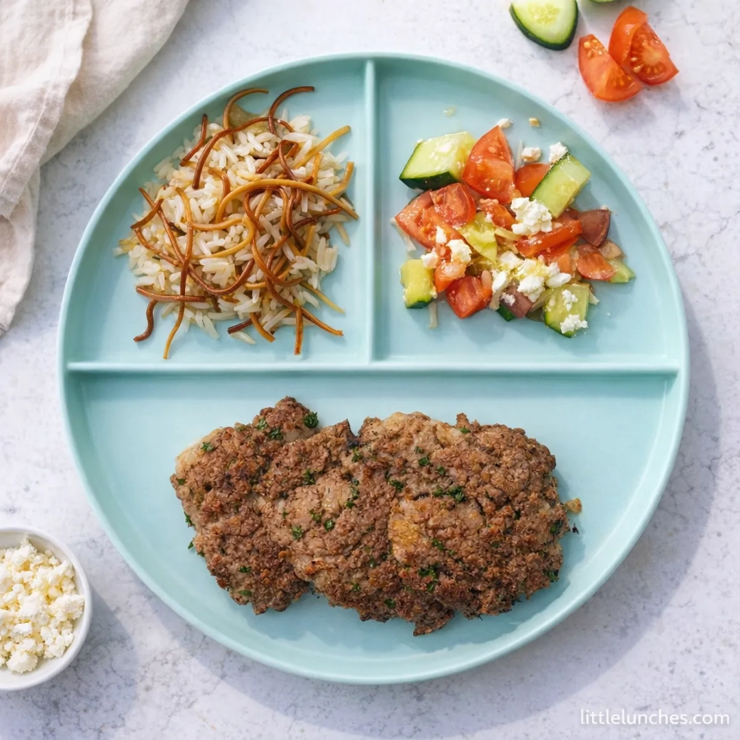 Empanadas mediterráneas con arroz y ensalada