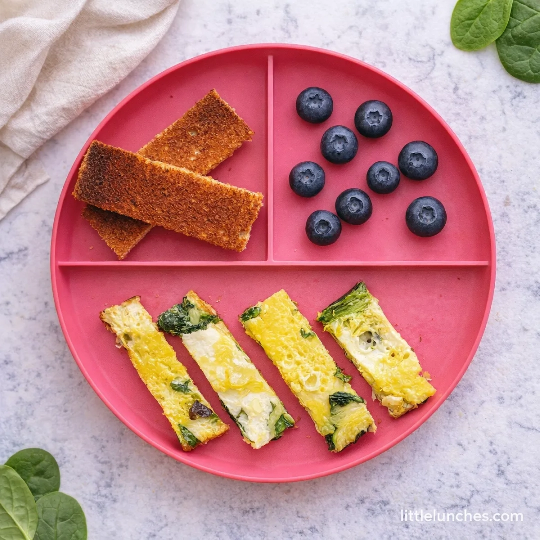 Frittata de champiñones y espinaca