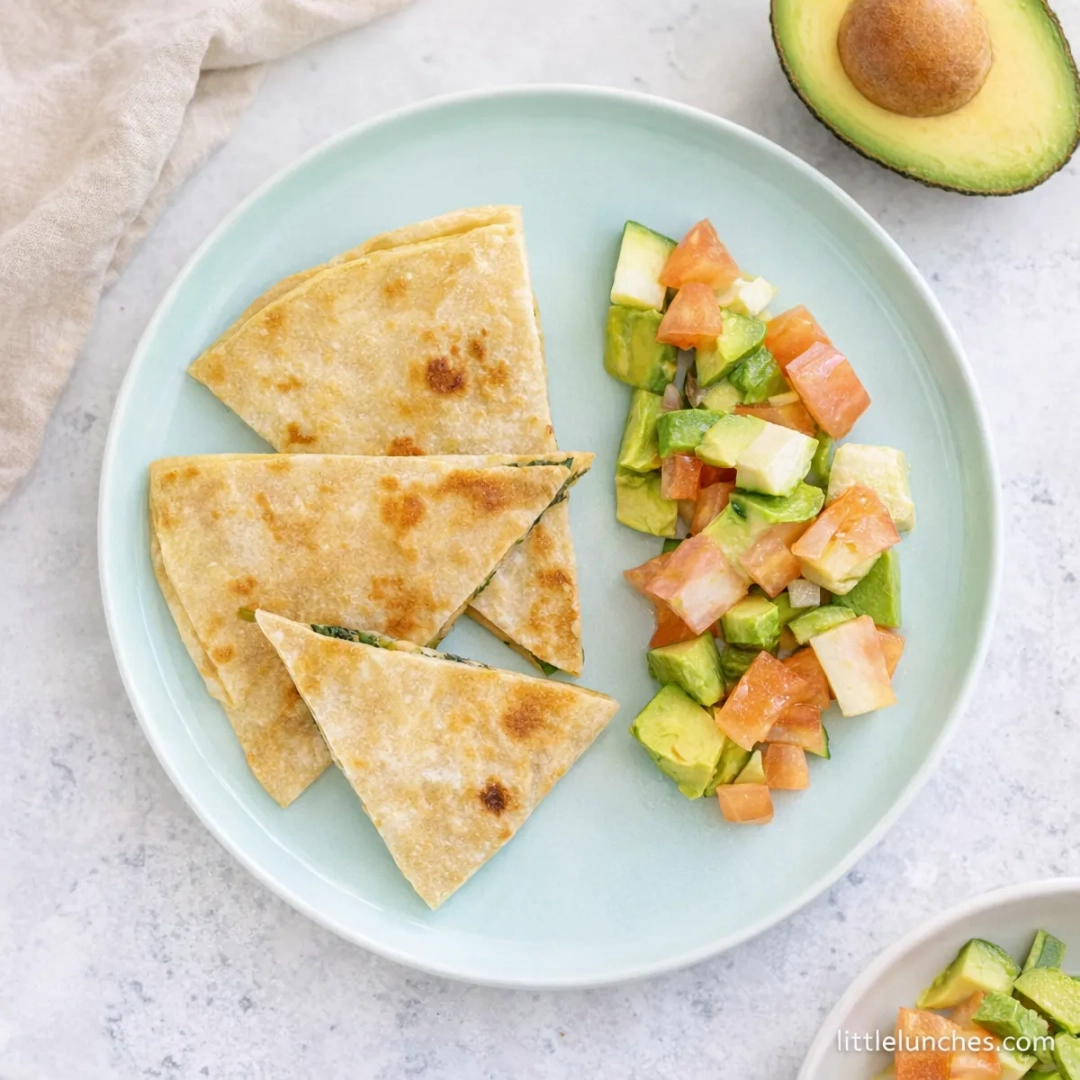 Quesadilla de champiñones y espinaca (gf)