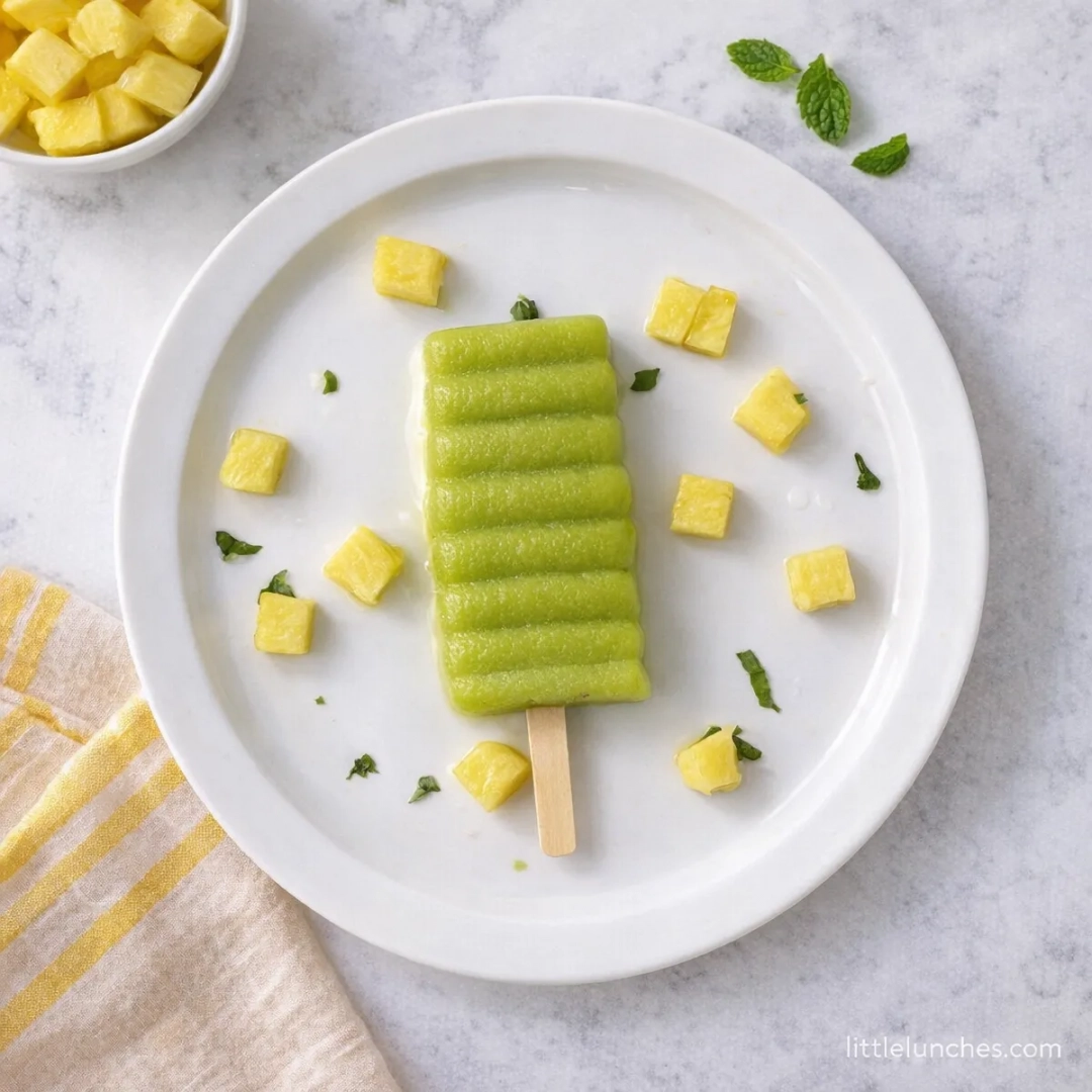 Paletas de naranja y espinacas