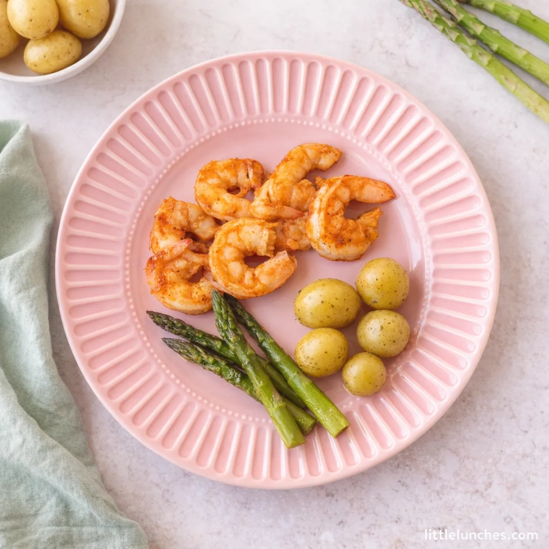 Pan Seared Shrimp and Baked Veggies