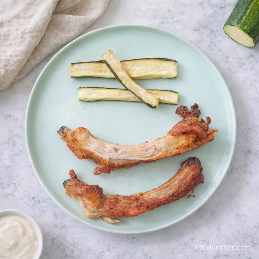 Costillas de cerdo y zucchini