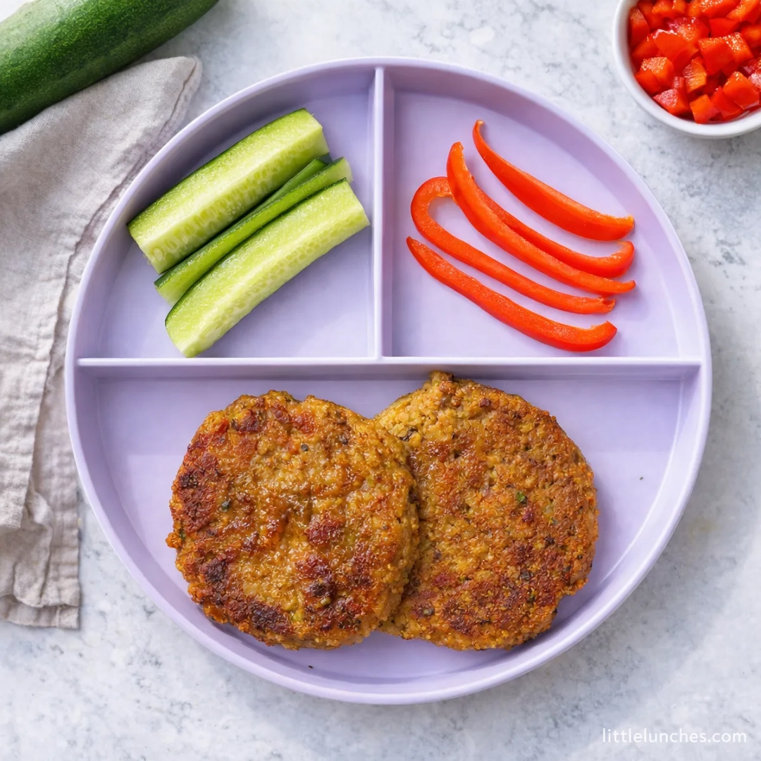 Tortitas de lenteja y berenjena
