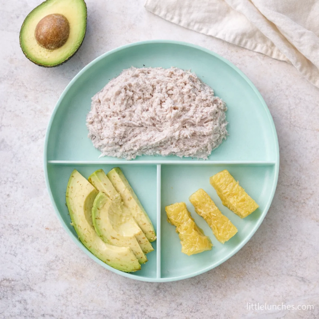 Sardina, aguacate y plátano