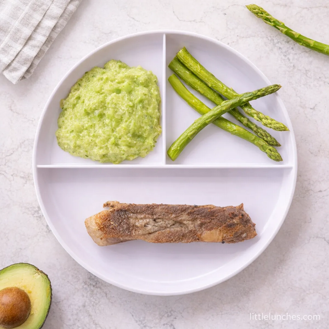 Carne con quinoa y espárragos