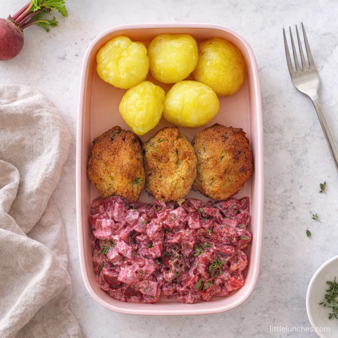Tuna Patties and Beet Salad