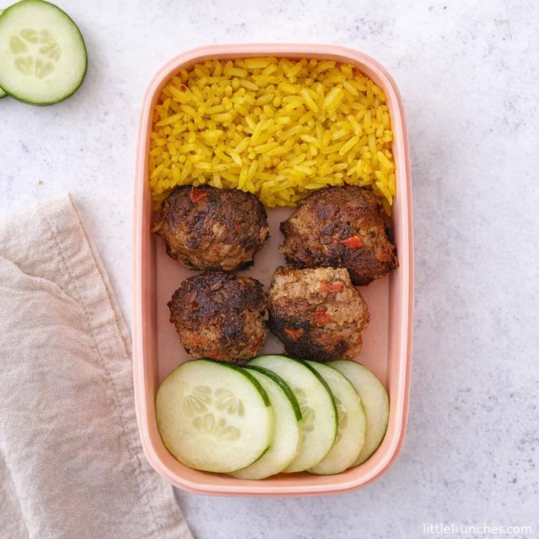 Turkey Meatballs with Rice and Veggies