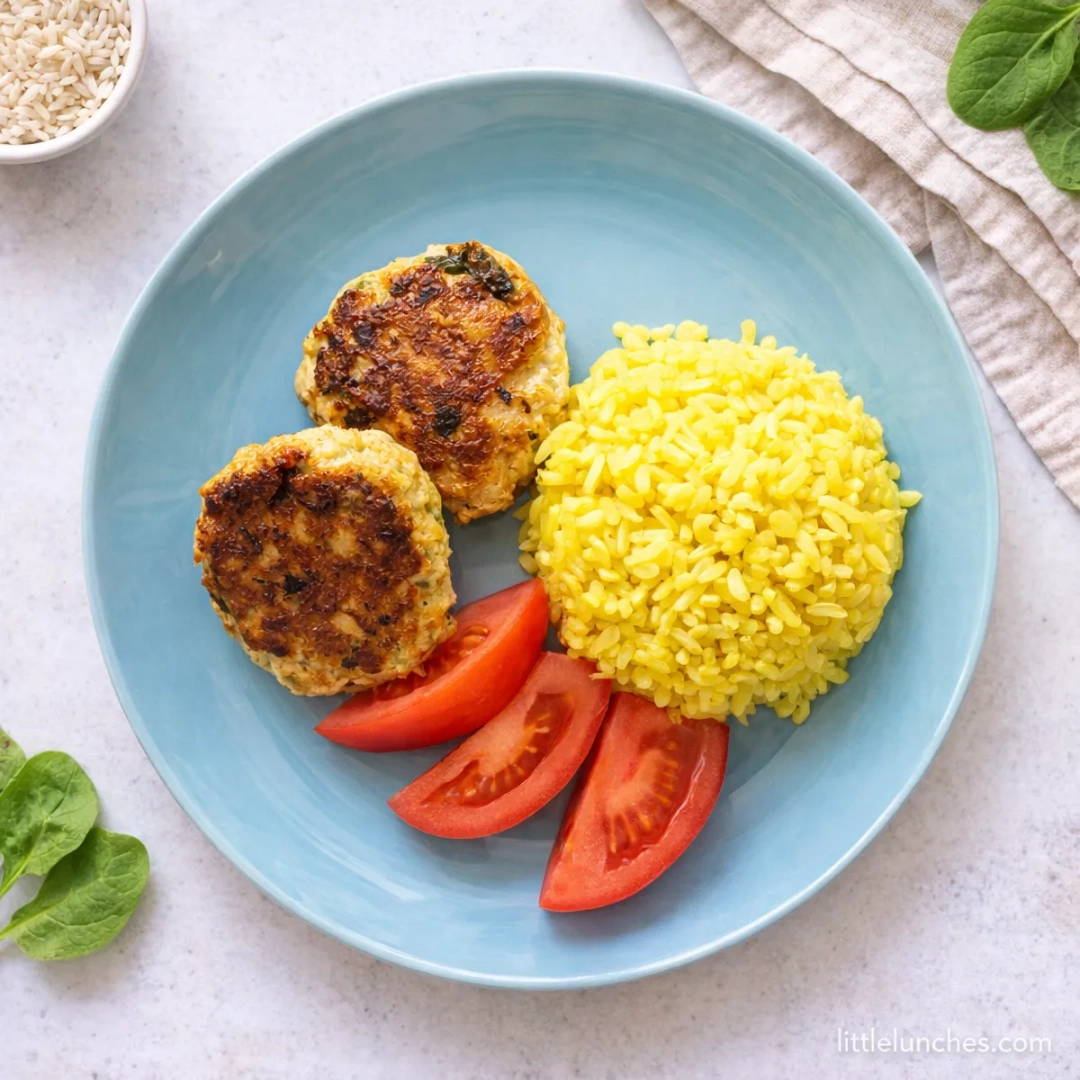 Tortitas de pavo con vegetales
