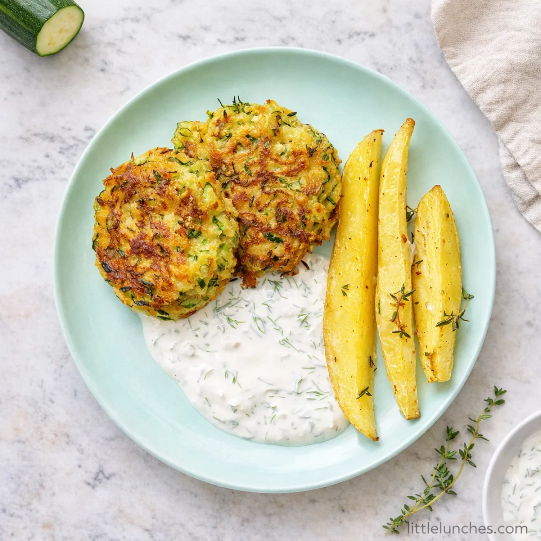 Tortitas de zucchini y papa horneada